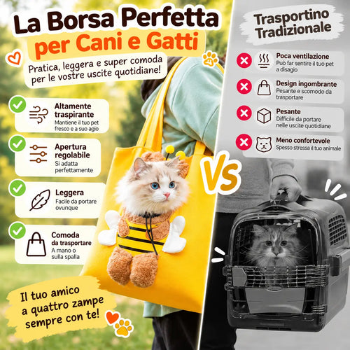 Borsa Trasportino Traspirante per Animali Domestici 🐾