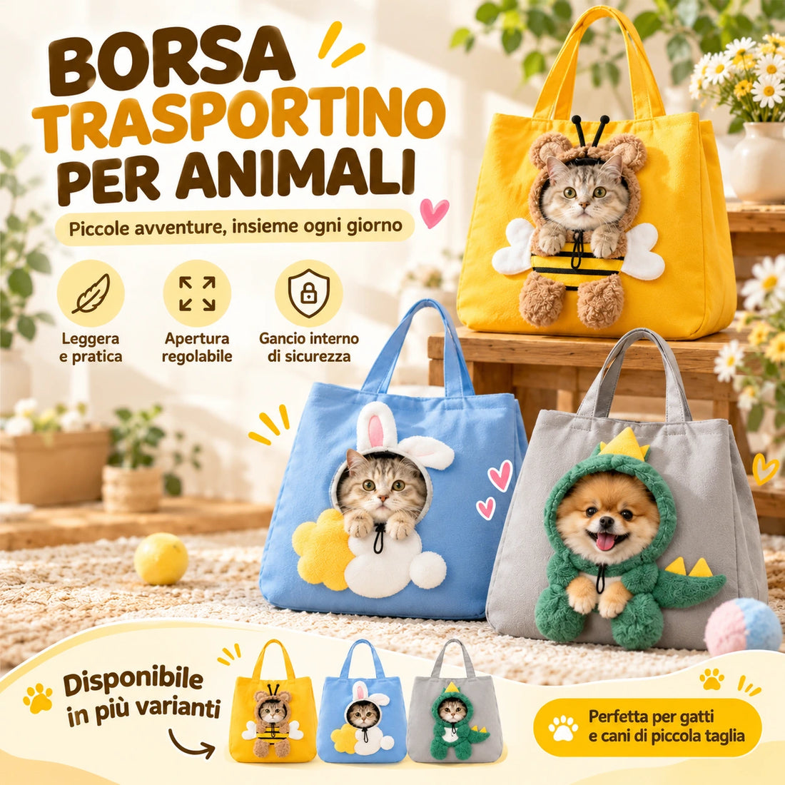 Borsa Trasportino Traspirante per Animali Domestici 🐾
